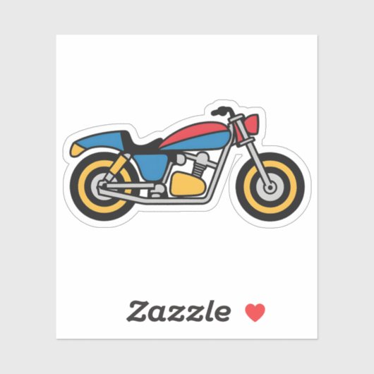 Cartoon Bike Sticker (Vel)