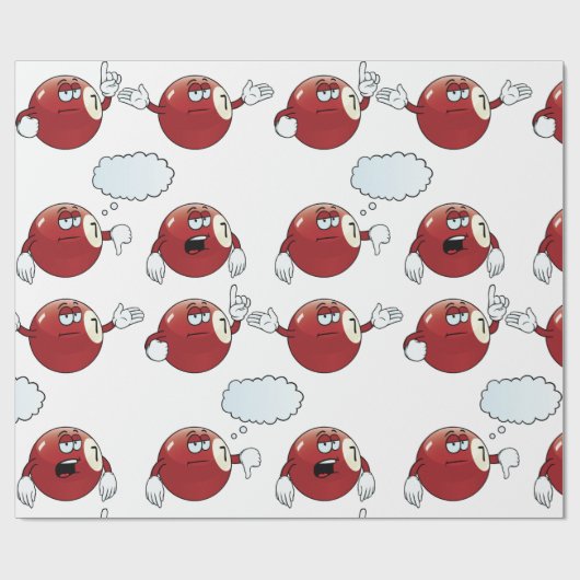 Cartoon Billard Ball Cadeaupapier (Vlak)