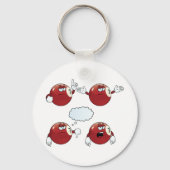 Cartoon Billard Ball Sleutelhanger (Achterkant)