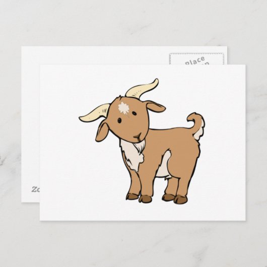 Cartoon Billy Goat Briefkaart (Voorkant / Achterkant)