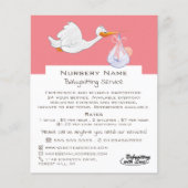 Cartoon Bird & Baby, Babysitter, Daycare, Nursery Flyer (Voorkant)