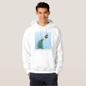 Cartoon Bird Christmas Tree Star Hoodie (Voorkant volledig)