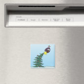 Cartoon Bird Christmas Tree Star Magneet (Insitu (Vaatwasser))