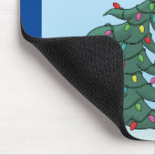 Cartoon Bird Christmas Tree Star Muismat (Hoek)