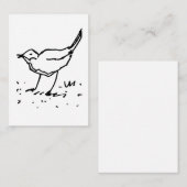 Cartoon Bird Pen Art Drawing Notitiekaartje (Voorkant / Achterkant)