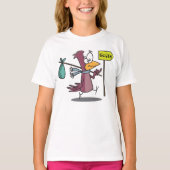 Cartoon Bird Travelling South T-Shirt (Voorkant)