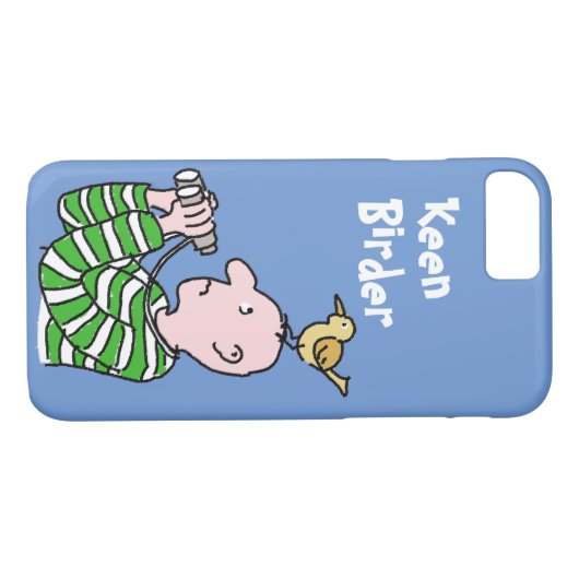 Cartoon Bird Watcher & Bird Case-Mate iPhone Case (Achterkant (Horizontaal))