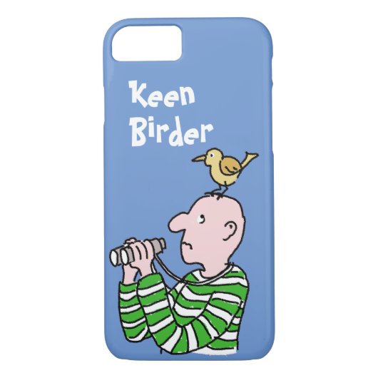 Cartoon Bird Watcher & Bird Case-Mate iPhone Case (Achterkant)