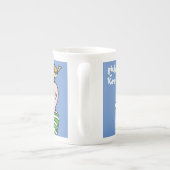 Cartoon Bird Watcher & Bird Porselein Kop (Achterkant)