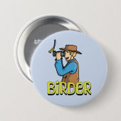 Cartoon Birder Ronde Button 7,6 Cm (Voorkant /achterkant)