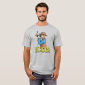 Cartoon Birder T-shirt (Voorkant volledig)