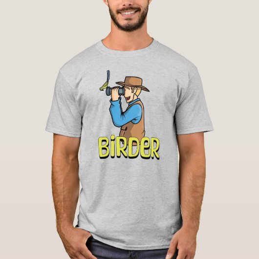 Cartoon Birder T-shirt (Voorkant)