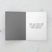 Cartoon Birthday Girl op Grey Kaart (Binnen)