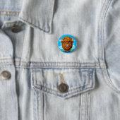🦬 Cartoon Bizon Speld Voor Fans Van Wilde Dieren Ronde Button 3,2 Cm (In situ)