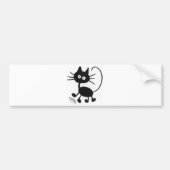 Cartoon Black Cat Bumpersticker (Voorkant)