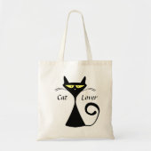 Cartoon Black Cat Canvas tas (Voorkant)