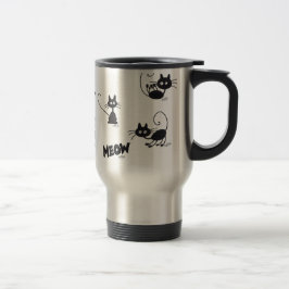 Cartoon Black Cat Reisbeker