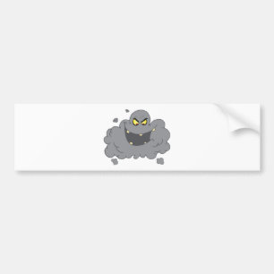 Cartoon Black Cloud of Smog Bumpersticker