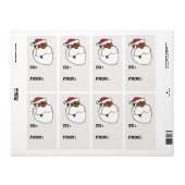 Cartoon Black Santa Claus Gift Label (Full Sheet)