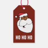 Cartoon Black Santa Claus Paper Label Cadeaulabel (Voorkant)