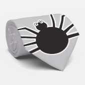 Cartoon Black Spider en Web Fun Halloween Party Stropdas (Opgerold)