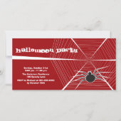 Cartoon Black Spider en Web Kind Halloween Party (Voorkant)