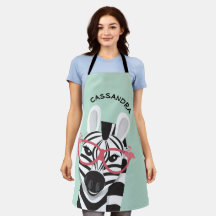 Cartoon Black White Zebra Flamingo Sunbril Name