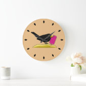 Cartoon Blackbird die een ijskap eet Grote Klok (Huis)