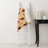 Cartoon Blackbird die een ijsscheurpatroon eet Sherpa Deken (In situ)