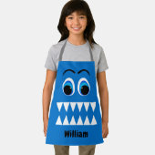 Cartoon Blauw Monster Grappig gezicht Schort (Insitu)