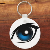 Cartoon blauw oog sleutelhanger (Voorkant)