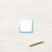 Cartoon Blauw Wit Grijs Haai Dierennaam Post-it® Notes (Op bureau)