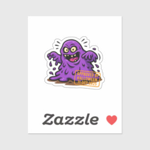 Cartoon Blob – Goedgekeurd door Halloween Sticker