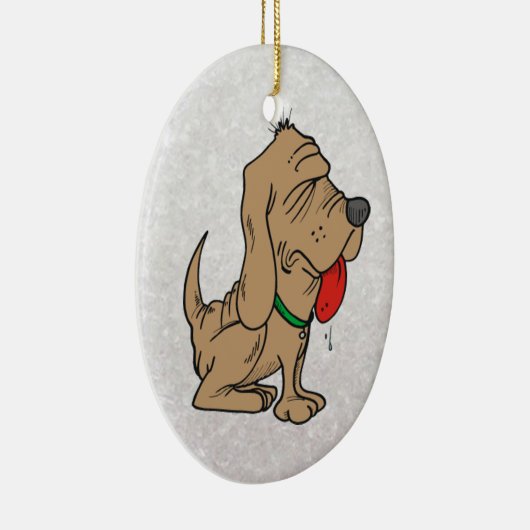 cartoon bloedhond keramisch ornament (Rechts)