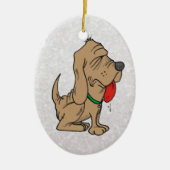 cartoon bloedhond keramisch ornament (Voorkant)