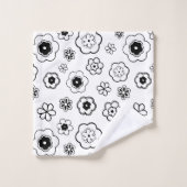 cartoon Bloemen badhanddoek set Bad Handdoek (Wasdoekje)