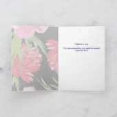 Cartoon Bloemen Blijf Sterk & moedig Kaart (Binnen)