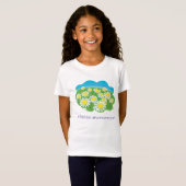 Cartoon Bloemen Daisies T-shirt (Voorkant volledig)