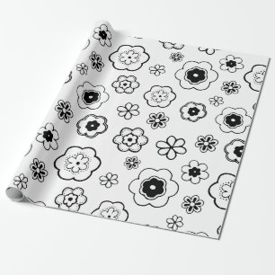 cartoon bloemen inpakpapier