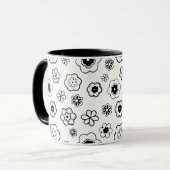 cartoon bloemen koffiemok mok (Voorkant links)