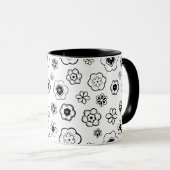 cartoon bloemen koffiemok mok (Voorkant rechts)