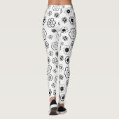 cartoon bloemen leggings (Achterkant)