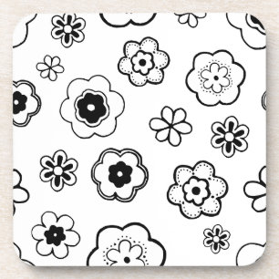 cartoon bloemen onderzetter