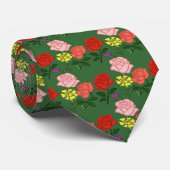 Cartoon bloemen Stropdas (Opgerold)