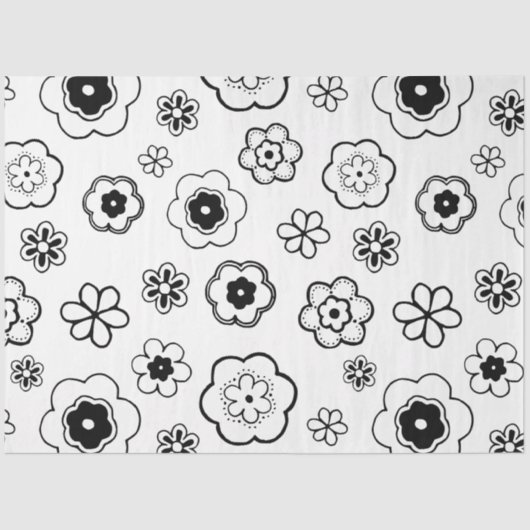 cartoon Bloemen Weefselpapier Tissuepapier (Voorkant)