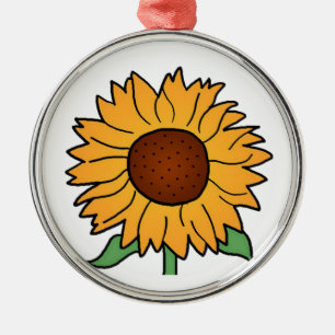 Cartoon Bloemen, Zomer Bloem Zonnewiel Metalen Ornament