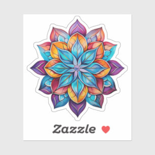 Cartoon bloemillustratie sticker