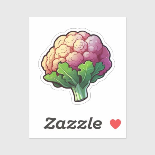 Cartoon bloemkool sticker (Vel)