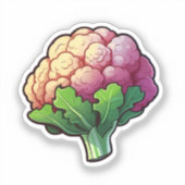 Cartoon bloemkool sticker (Voorkant)