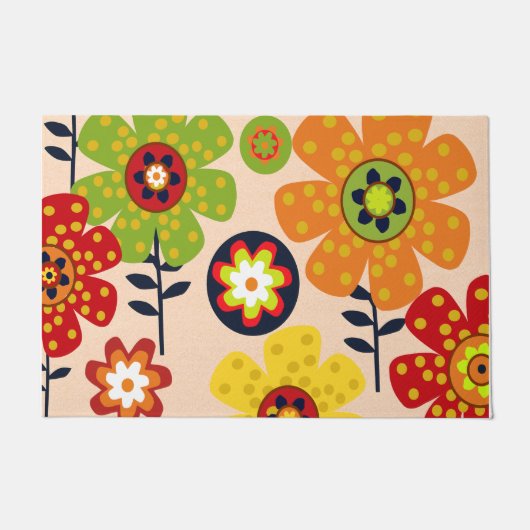 Cartoon Bloemmat, Kinder kamerdecoratie Deurmat (Voorkant)